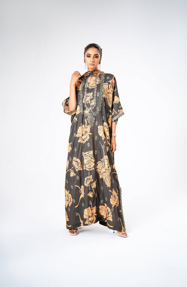 Jet Bold Floral Jalabiya - MRJ0001